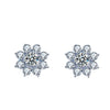 Sunflower Stud Moissanite Earrings - Rokshok