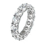 Red White Moissanite Eternity Rings Band - Rokshok