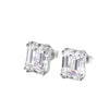 8carat Emerald Cut Moissanite Diamond Stud Earrings - Rokshok