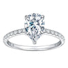 1.5 Carat Water Drop Shape Moissanite Engagement Rings - Rokshok