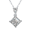 1CT Square Moissanite Pendant Necklaces - Rokshok
