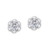 5mm Rose Flower Shape Moissanite Stud Earrings - Rokshok