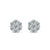 Round brilliant moissanite stud earrings in sterling silver