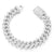 Iced-out moissanite Cuban link bracelet for men in sterling silver