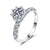 Moissanite engagement ring cost guide - 1 carat round cut moissanite engagement ring with side stones