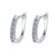 Moissanite hoop earrings in sterling silver with iced-out lab-grown stones
