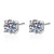 Moissanite earrings being cleaned at home to keep the lab-grown stones sparkling