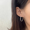 KNOBSPIN Moissanite Loop Earrings for Women 925 Sterling Sliver 1.2mm D vvs1 Lab Grown Diamond Ear Studs Fine Jewelry Gift - Rokshok