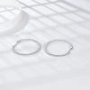 KNOBSPIN Moissanite Loop Earrings for Women 925 Sterling Sliver 1.2mm D vvs1 Lab Grown Diamond Ear Studs Fine Jewelry Gift - Rokshok