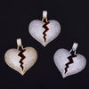 Moissanite Break Heart Necklace & Pendant - Rokshok