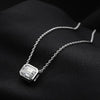 KNOBSPIN 6*8mm 2ct Emerald Cut Moissanite Pendant Diamond with GRA 100% s925 Sterling Silver Plated 18k Gold Necklaces for Women - Rokshok