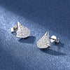 Skirt Fan-Shaped Moissanite Stud Earrings 0.76CT D VVS1 Lab Diamond S925 Sterling Silver Earring Fine Jewelry For Women Gift - Rokshok