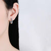 KNOBSPIN D VVS1 Full Moissanite Hoop Earring GRA Certified 925 Sterling Sliver Plated 18k Earrings for Women Party Gift Jewelry - Rokshok