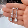 KUTPF Long Waterdrop Moissanite Diamond Earrings 100% 925 Sterling Silver Pear Tassel Drop Earrings Fashion Jewelry for Women - Rokshok