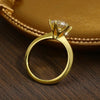 KNOBSPIN D VVS Moissanite Rings for Women 6 Prong Classic Trendy Solitaire Engagement Wedding Band GRA Certified 925 Sliver Ring - Rokshok