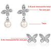 Butterfly Moissanite Diamond Drop Earrings - Rokshok