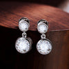 KNOBSPIN D VVS1 Moissanite Drop Earring s925 Sterling Silver Plated 18k White Gold with GRA Wedding Diamond Earrings for Women - Rokshok