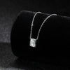 KNOBSPIN D VVS1 6x8mm 2ct Emerald Cut Moissanite Pendant Necklaces for women Sparkling Wedding Jewelry GRA s925 Sliver Necklace - Rokshok