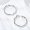 KNOBSPIN D VVS1 Moissanite Hoop Earrings for Women Sparking Diamond with GRA Original s925 Sterling Silver Plated 18k Earring - Rokshok