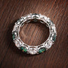 KNOBSPIN D VVS1 Colorful Moissanite Rings for Women Lab Grown Diamond with GRA Engagement Wedding Eternity Band s925 Sliver Ring - Rokshok