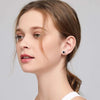 Unisex Cut Square Stud Earrings 1CT Black Moissanite - Rokshok