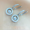 Moissanite Drop Earring S925 Sterling Silver Plated 18K White Gold Fashion Sparkling Diamond Earring for Women Fine Jewelry Gift - Rokshok