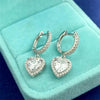 Heart Shape Moissanite Diamond Hoop Earrings - Rokshok