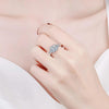Radiant Emerald Cut Moissanite Engagement Ring for Women 3CT D Color Diamond Wedding Band S925 Sterling Silver 18K Gold Plated - Rokshok