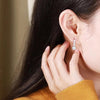 KNOBSPIN D VVS1 All Moissanite Drop Earring Solid s925 Silver Plated 18k White Gold with GRA Wedding Diamond Earrings for Women - Rokshok
