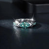 Bluish Green Marquise Cut Moissanite Ring - Rokshok