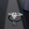 Water Drop Shape 1.5 Carat Real Moissanite Engagement Rings For Women 100% 925 Sterling Silver Wedding Band Diamond Ring KUTPF - Rokshok