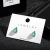 KNOBSPIN 6*8mm 1.25ct Green Pear Shape Cut Moissanite Earrings for Women Party Birthday Gift Jewelry with GRA 925 Sliver Earring - Rokshok