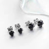 Black Round Cut Moissanite Diamond Stud Earrings - Rokshok