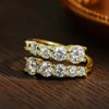 KNOBSPIN D VVS Moissanite Rings for Women Sparkling Diamond Engagement Wedding Band with GRA 925 Sterling Sliver Plated 18k Ring - Rokshok