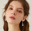 KUTPF Waterdrop Moissanite Drop Earrings with GRA S925 Sterling Silver 5*7mm Pear Cut Diamond Long Tassel Earring for Women - Rokshok