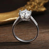 KNOBSPIN D VVS1 3ct Moissanite Rings for Women s925 Sterling Silver Engagement Wedding Sparkling Lab Diamond Ring - Rokshok