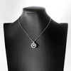 KNOBSPIN All Moissanite Round Pendant Original s925 Sterling Silver Necklaces for women Wedding Sparkling Fine jewelry with GRA - Rokshok