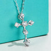 Crucifix Faith Cross Moissanite Pendant Necklace - Rokshok