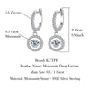 Moissanite Drop Earring S925 Sterling Silver Plated 18K White Gold Fashion Sparkling Diamond Earring for Women Fine Jewelry Gift - Rokshok