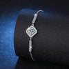 Silver Bracelet with Square Moissanite Diamond - Rokshok
