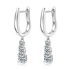 KNOBSPIN D VVS1 Full Moissanite Pandent Earrings for Women Engagement Wedding Fine Jewelry with GRA s925 Sterling Sliver Earring - Rokshok