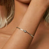 KUTPF Cuban Chain Link Bracelet with 0.5carat Moissanite Diamond Bracelets 925 Sterling Silver Bangle for Women Fine Jewelry - Rokshok