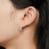 4-Stone Moissanite Hoops Earrings - Rokshok