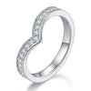 0.14 Carat V-shaped Moissanite Diamond Ring - Rokshok