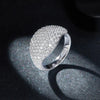 Luxury Full Moissanite Diamond Ring for Women Men Hip Hop 925 Sterling Silver Plated 18k White Gold KUTPF Fashion Wedding Rings - Rokshok