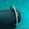 KUTPF 1.76cttw D Color Full Moissanite Diamond Bangle 925 Sterling Silver Plated PT950 Tennis Bracelets for Women Fine Jewelry - Rokshok