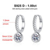 KNOBSPIN 5mm D Color Moissanite Pendant Earring Lab Diamond GRA Certified Fine Jewelry 925 Sterling Silver Earring for Women Man - Rokshok
