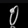 Simplism 4mm Moissanite Diamond Ring S925 Sterling Silver Rose Gold Plated Wedding Band Engagement Finger Rings For Women KUTPF - Rokshok