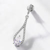 KUTPF Waterdrop Moissanite Drop Earrings with GRA S925 Sterling Silver 5*7mm Pear Cut Diamond Long Tassel Earring for Women - Rokshok