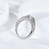 Original 2Carat Moissanite Diamond Rings with GRA S925 Sterling Silver Plated 18k White Gold U-type Man's Fashion Ring Wholesale - Rokshok